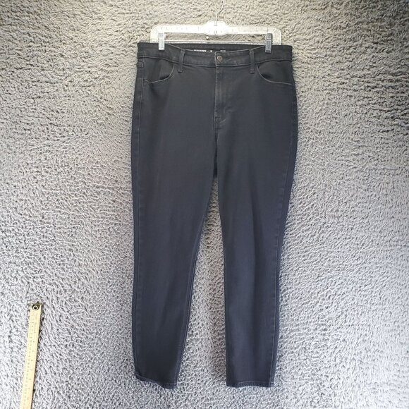 Old Navy Jeans Womens Size 12 Black High-Rise Super Skinny Stretch Denim - Picture 1 of 11